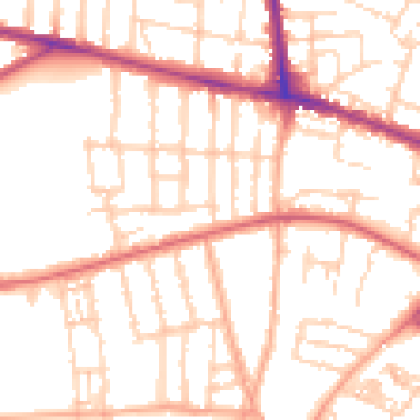 Daytime road noise heatmap for NR2 3ED