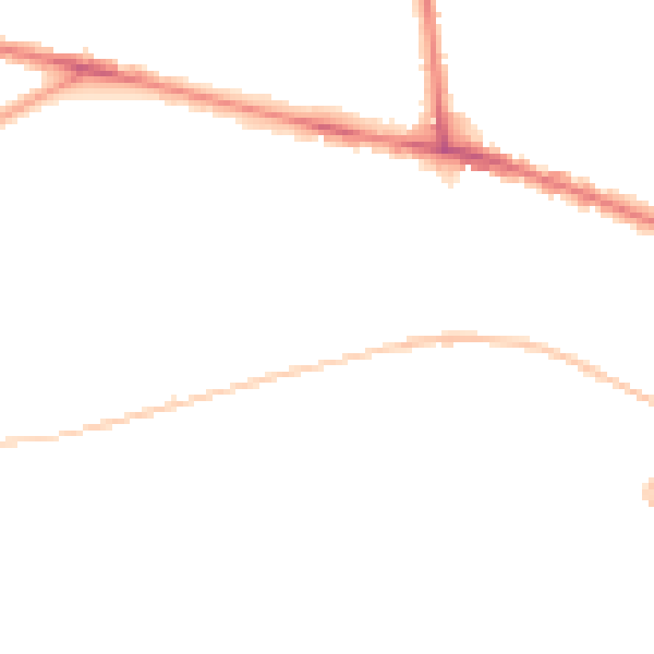 Night-time road noise heatmap for NR2 3ED