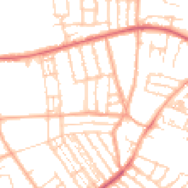 Daytime road noise heatmap for NR2 3HR