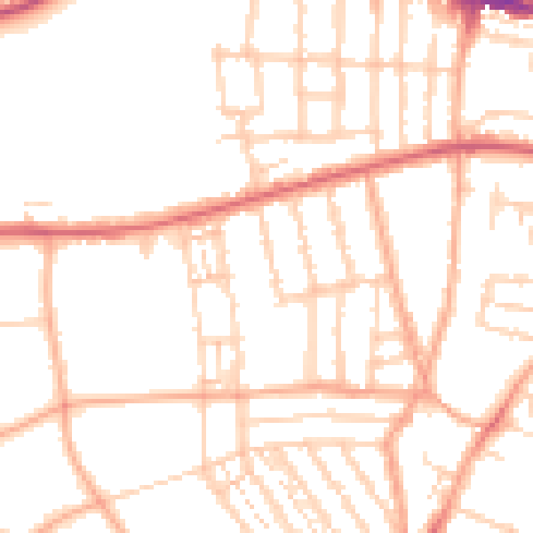 Daytime road noise heatmap for NR2 3HZ