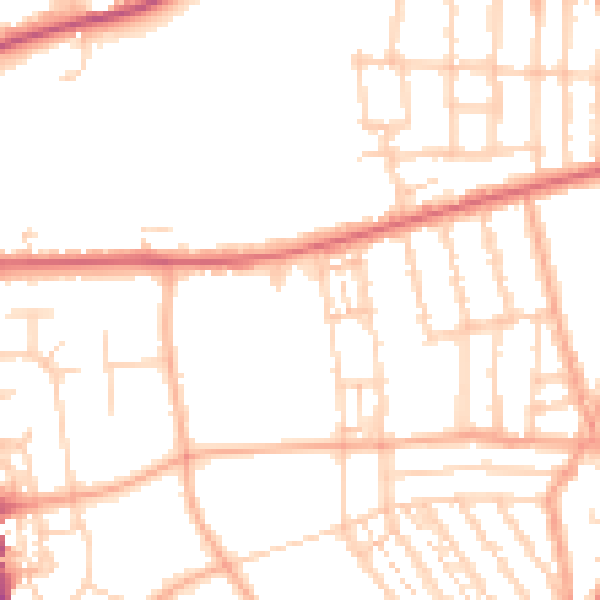 Daytime road noise heatmap for NR2 3PE