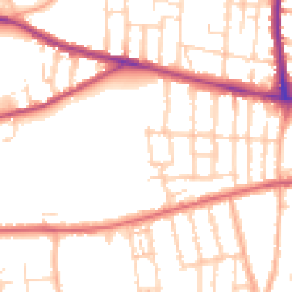 Daytime road noise heatmap for NR2 3RR