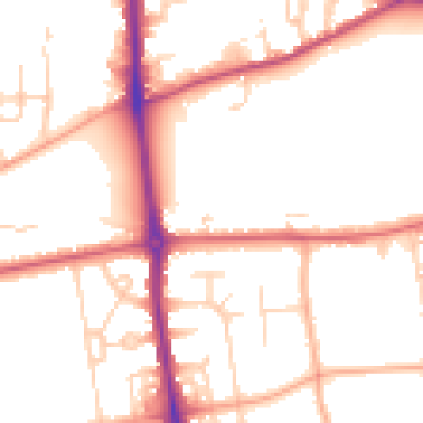 Daytime road noise heatmap for NR2 3RT