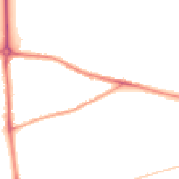 Night-time road noise heatmap for NR2 3TS