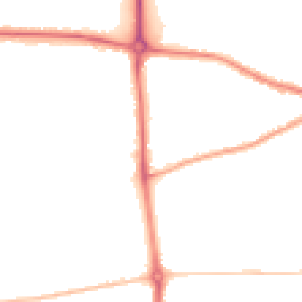 Night-time road noise heatmap for NR2 3UB