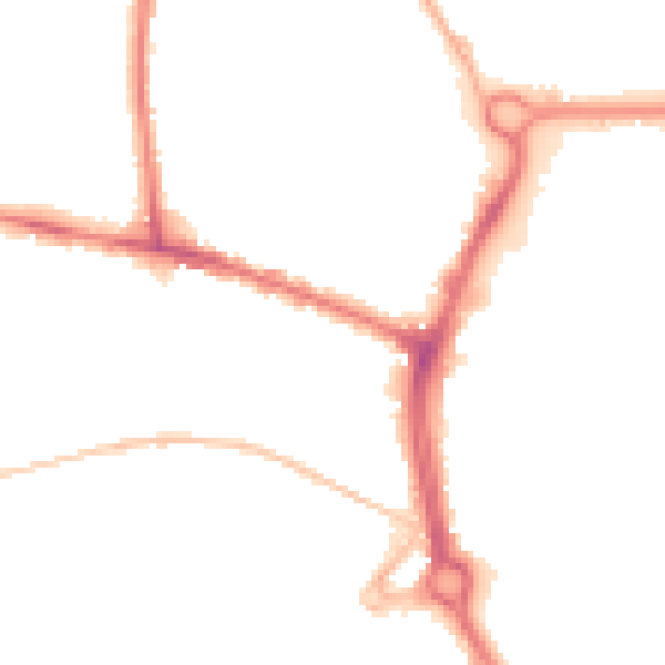 Night-time road noise heatmap for NR2 4BE