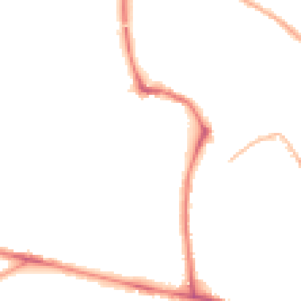 Night-time road noise heatmap for NR2 4ES