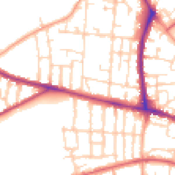 Daytime road noise heatmap for NR2 4ET