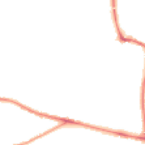 Night-time road noise heatmap for NR2 4EW