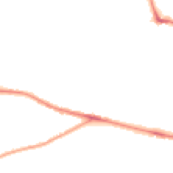 Night-time road noise heatmap for NR2 4HW