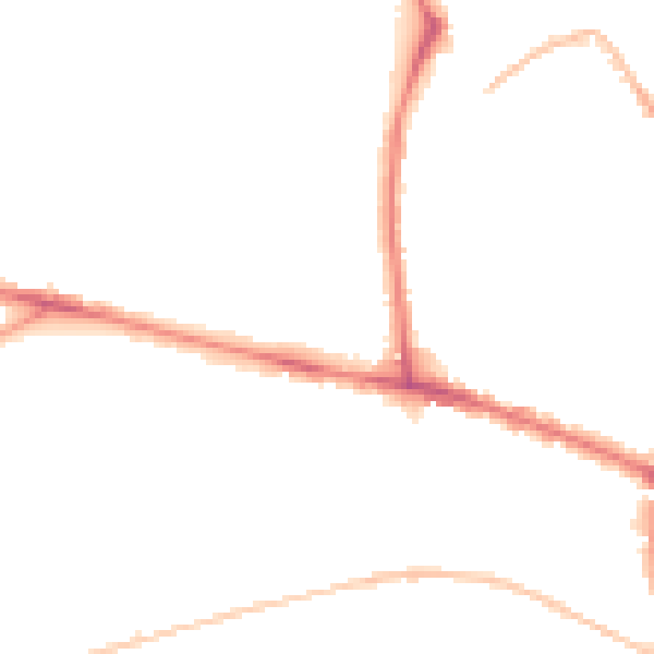 Night-time road noise heatmap for NR2 4JL