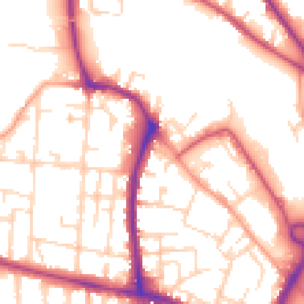 Daytime road noise heatmap for NR2 4LB
