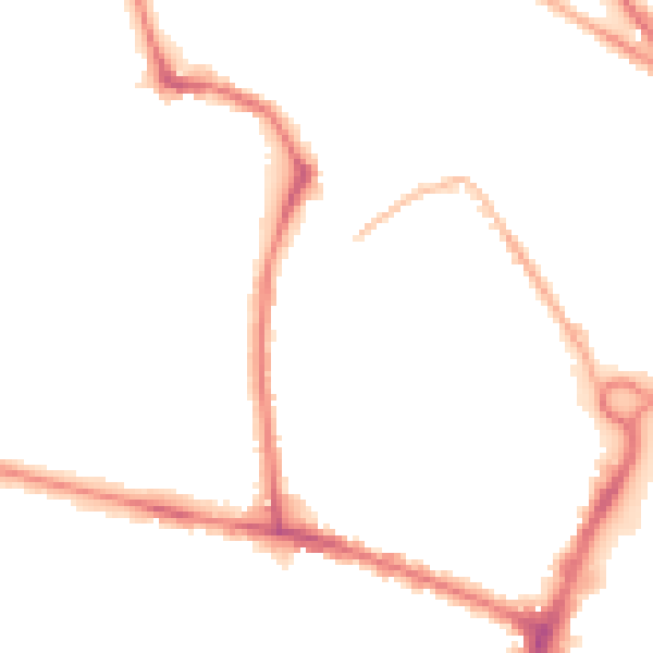 Night-time road noise heatmap for NR2 4NE
