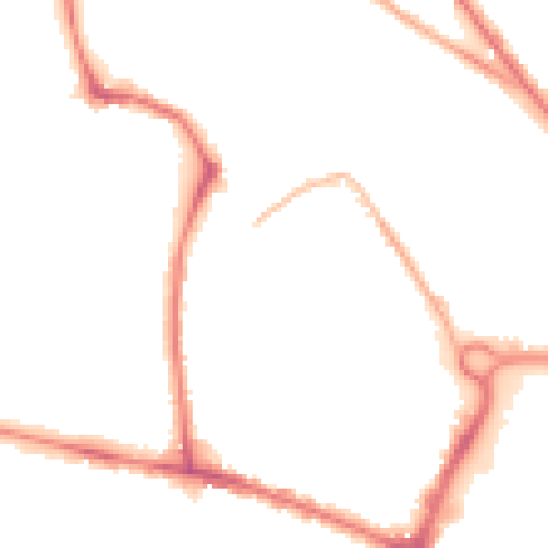 Night-time road noise heatmap for NR2 4RA
