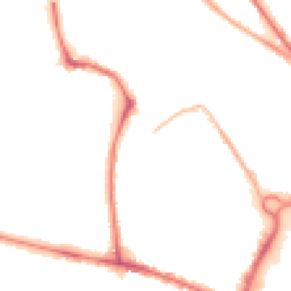 Night-time road noise heatmap for NR2 4UP