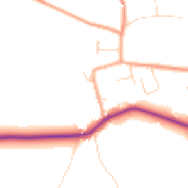 Daytime road noise heatmap for NR29 3AB