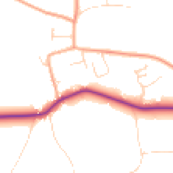 Daytime road noise heatmap for NR29 3AG