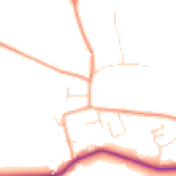 Daytime road noise heatmap for NR29 3AN