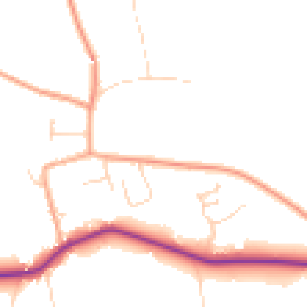 Daytime road noise heatmap for NR29 3AU