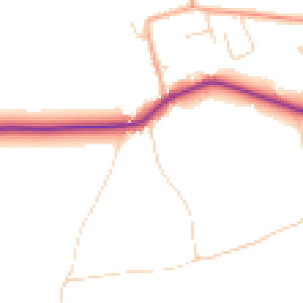 Daytime road noise heatmap for NR29 3BB