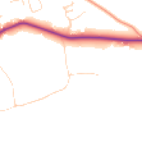 Daytime road noise heatmap for NR29 3DH