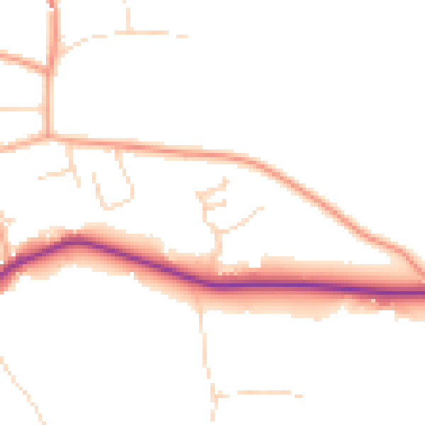 Daytime road noise heatmap for NR29 3DL