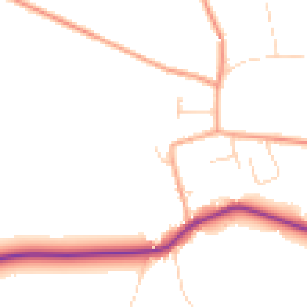 Daytime road noise heatmap for NR29 3DQ
