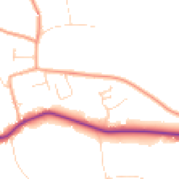 Daytime road noise heatmap for NR29 3DW