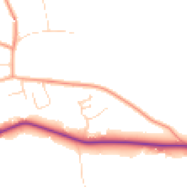 Daytime road noise heatmap for NR29 3FB