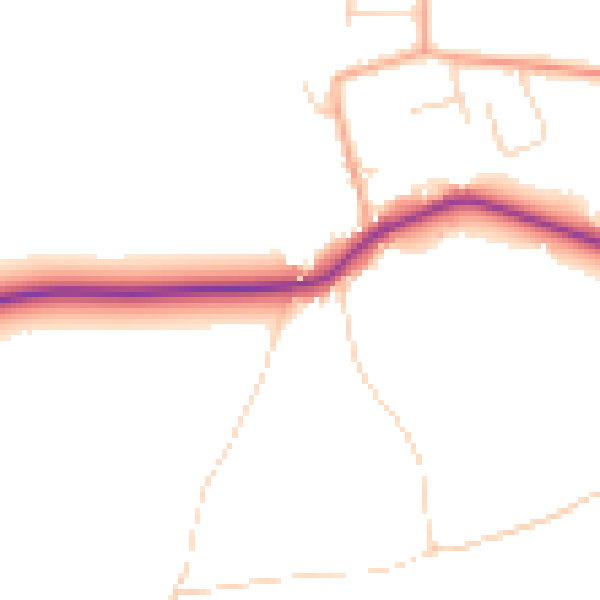 Daytime road noise heatmap for NR29 3FJ