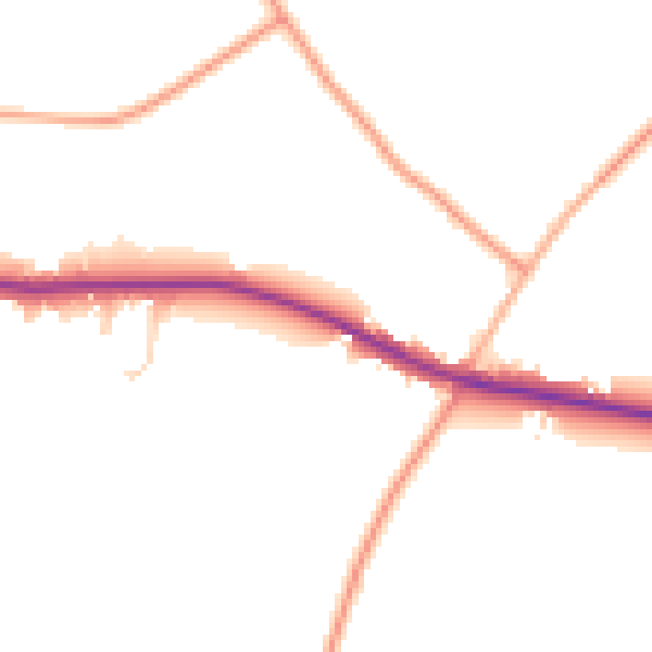 Daytime road noise heatmap for NR29 3HE