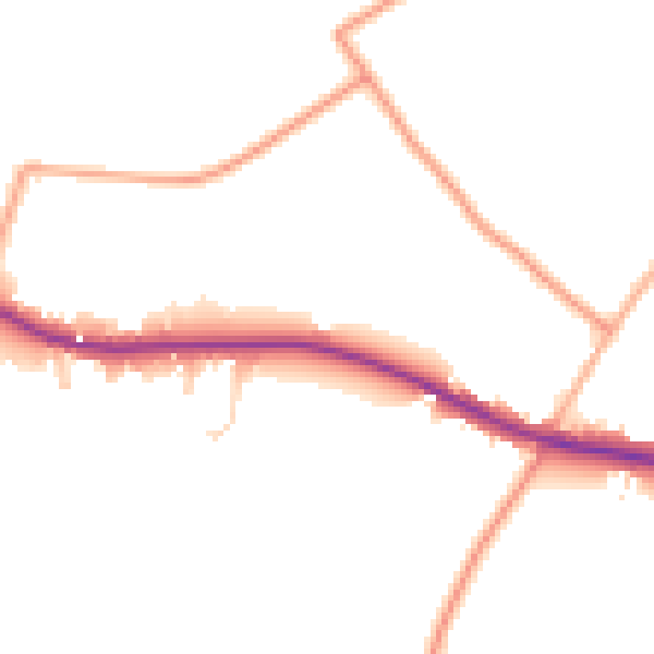 Daytime road noise heatmap for NR29 3HS