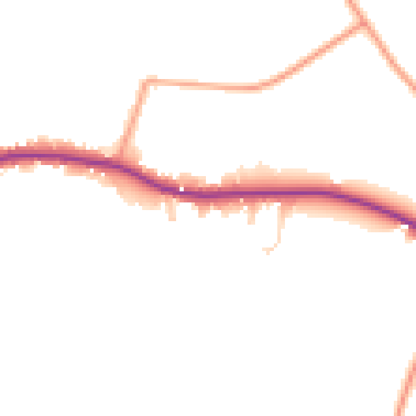 Daytime road noise heatmap for NR29 3HT