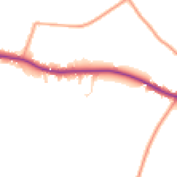Daytime road noise heatmap for NR29 3HU