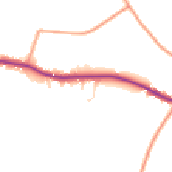 Daytime road noise heatmap for NR29 3JL