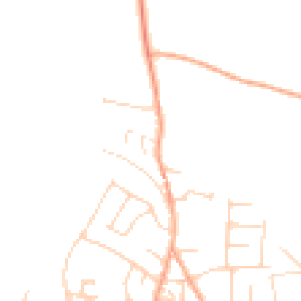 Daytime road noise heatmap for NR29 3NE