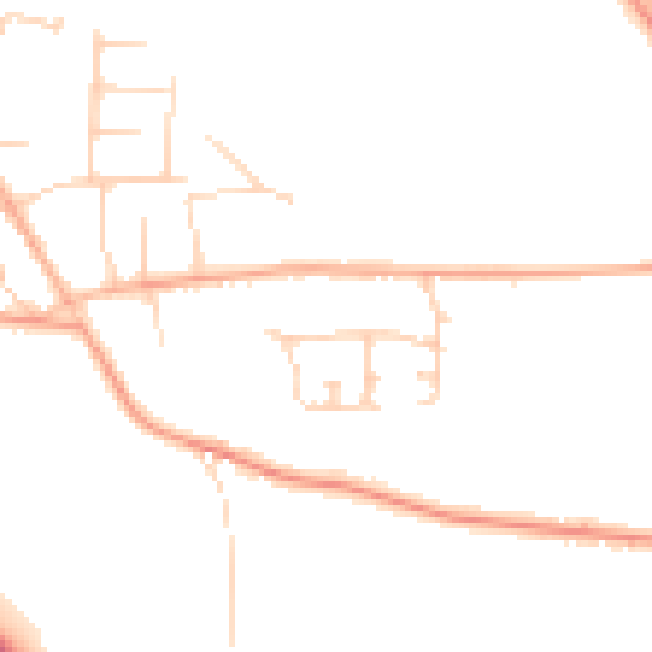 Daytime road noise heatmap for NR29 3PR