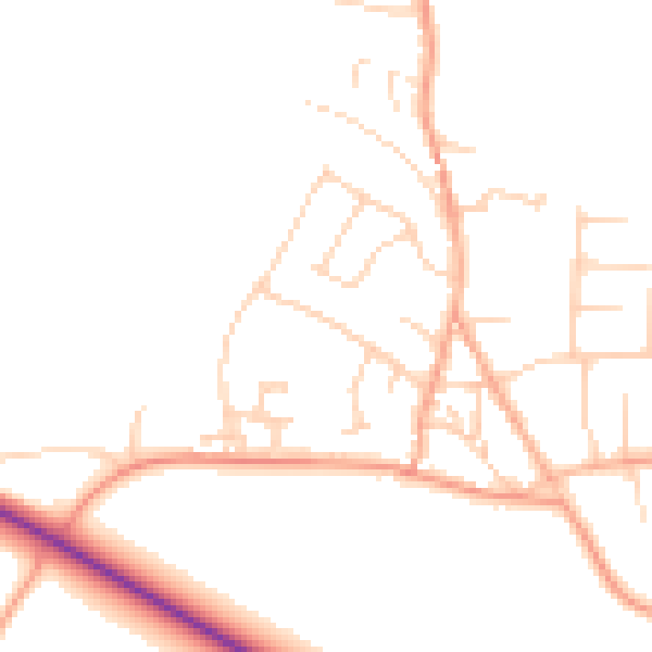 Daytime road noise heatmap for NR29 3RL