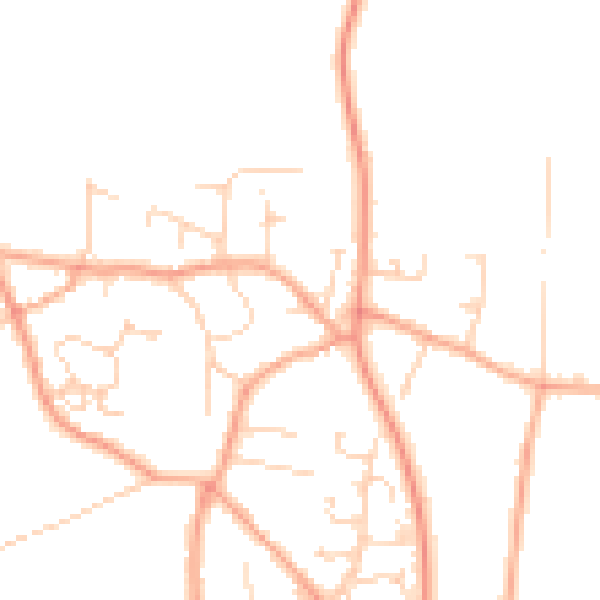 Daytime road noise heatmap for NR29 4EN