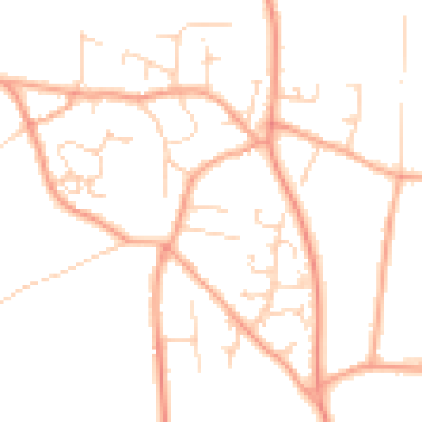 Daytime road noise heatmap for NR29 4ES