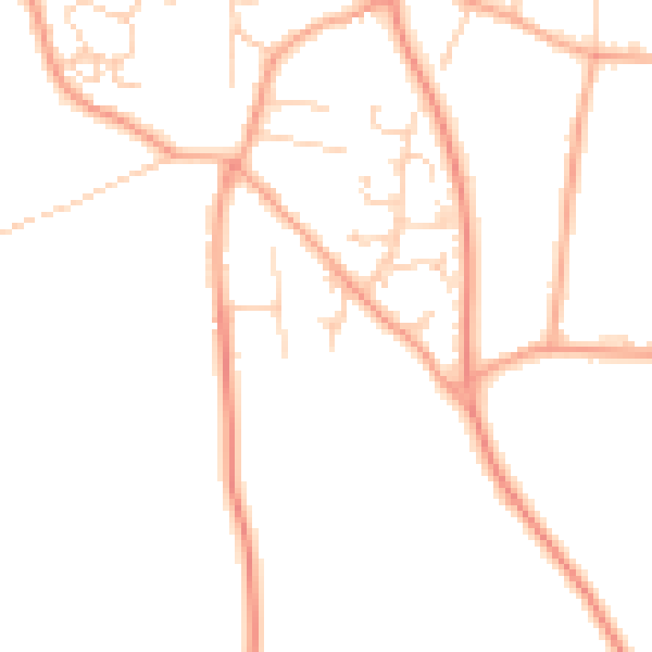 Daytime road noise heatmap for NR29 4FQ