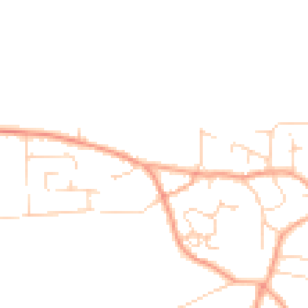 Daytime road noise heatmap for NR29 4FR