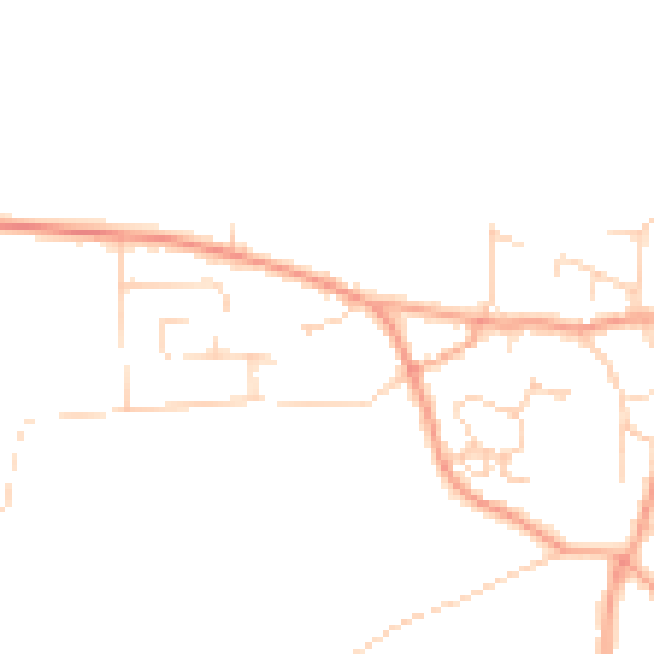 Daytime road noise heatmap for NR29 4GD