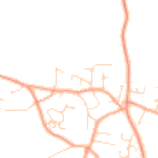 Daytime road noise heatmap for NR29 4HB