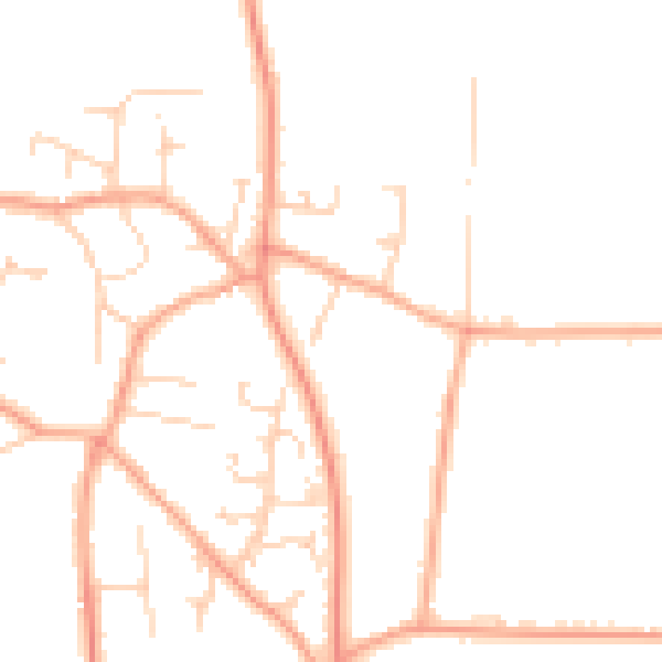 Daytime road noise heatmap for NR29 4JU