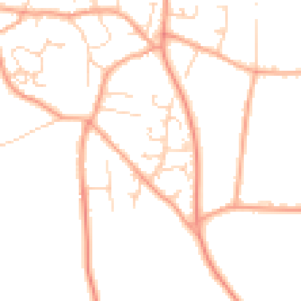 Daytime road noise heatmap for NR29 4JY