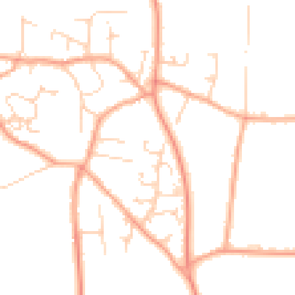 Daytime road noise heatmap for NR29 4JZ