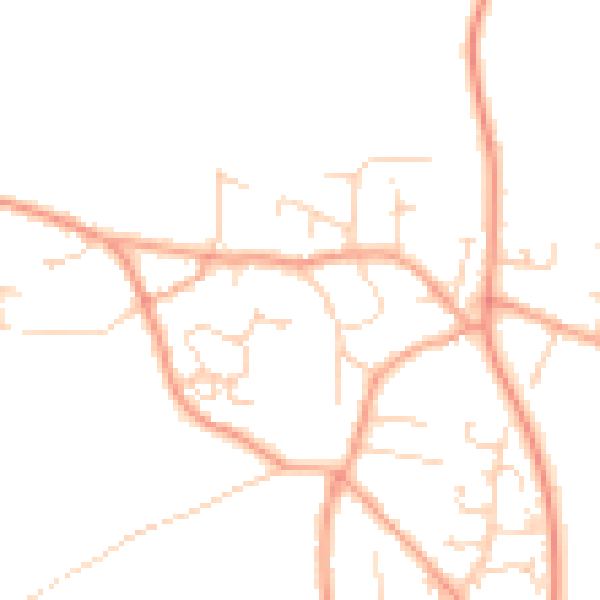Daytime road noise heatmap for NR29 4LD