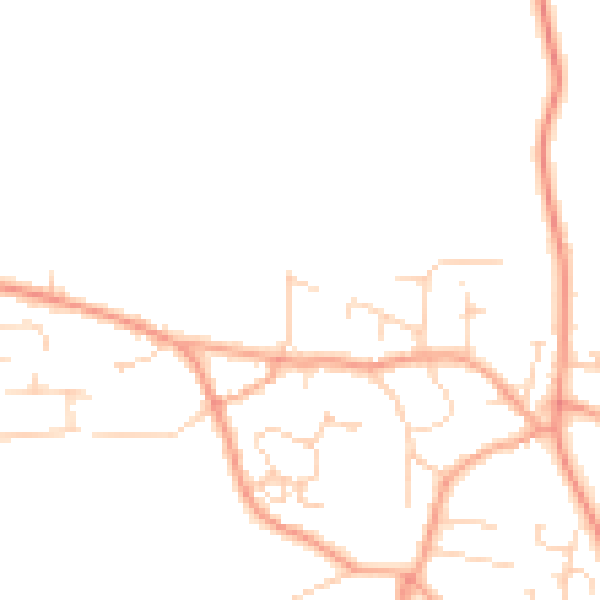 Daytime road noise heatmap for NR29 4LP