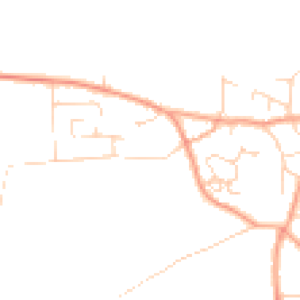 Daytime road noise heatmap for NR29 4LT